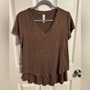 Brown Latched Mama Nursing Tee